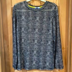 Sheer snakeskin print shirt